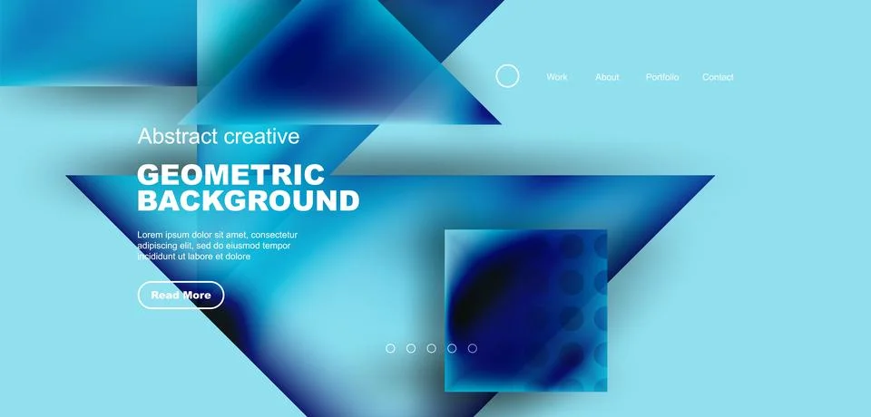 Geometric elements - squares and triangles composition background. Illustrazione stock