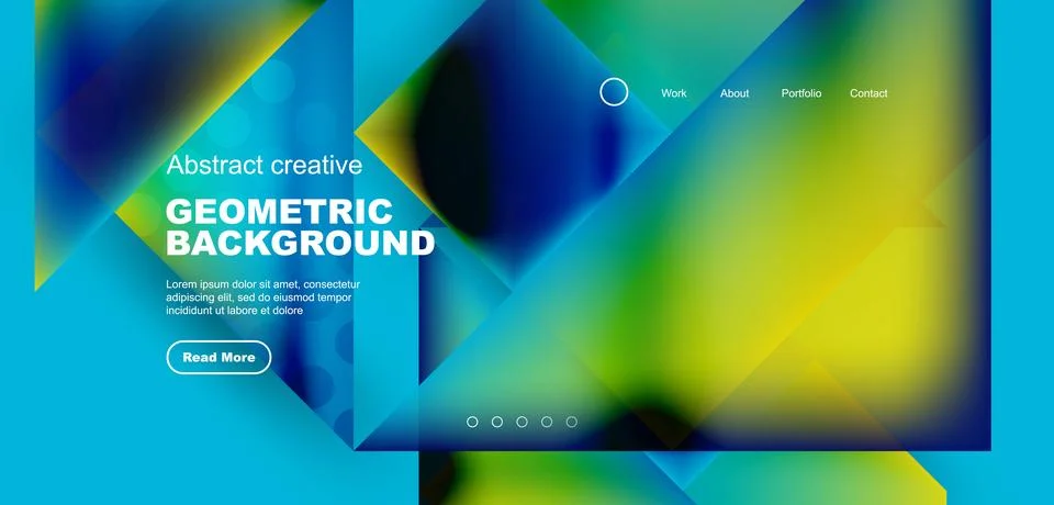 Geometric elements - squares and triangles composition background. Stockillustratie