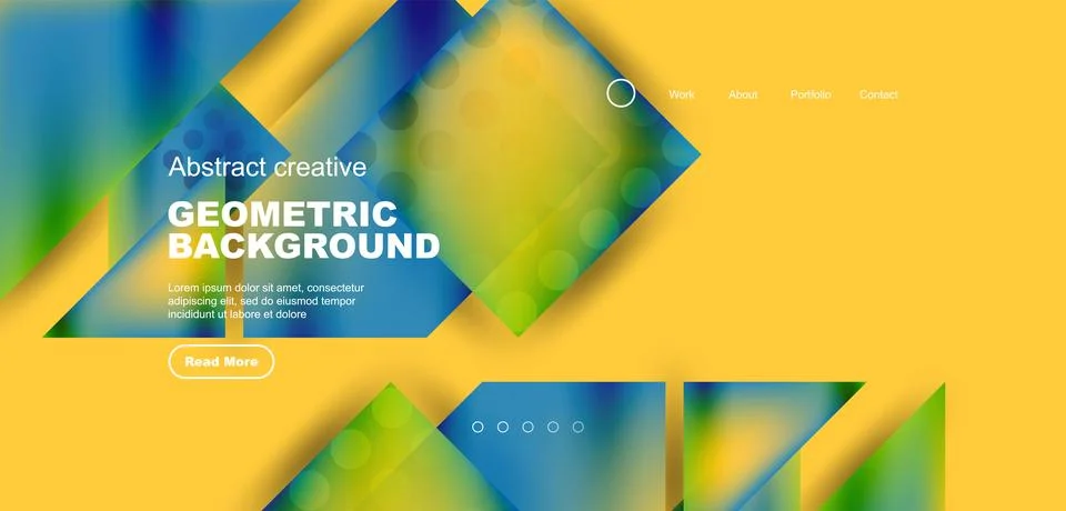 Geometric elements - squares and triangles composition background. Stock Illustration