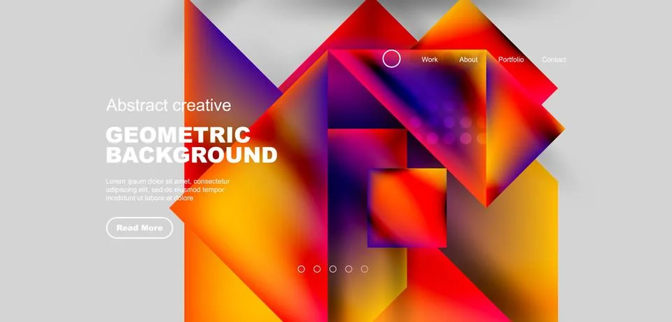 Geometric elements - squares and triangles composition background. Stock Illustration