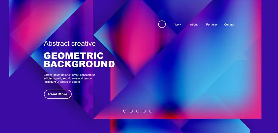 Geometric elements - squares and triangles composition background. Illustrazione stock