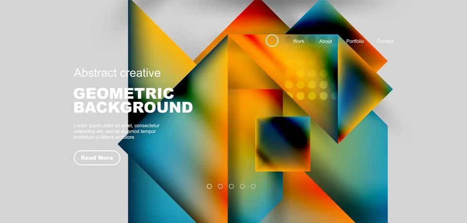 Geometric elements - squares and triangles composition background. Stock Illustration