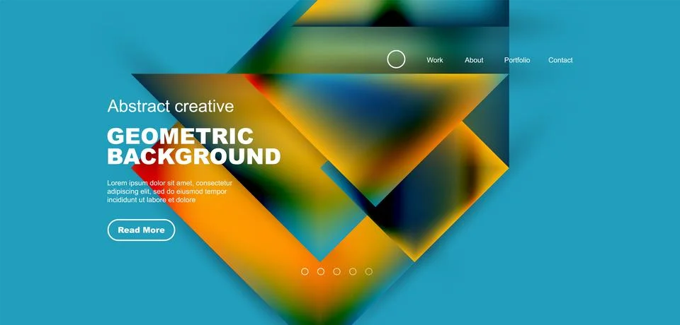 Geometric elements - squares and triangles composition background. Stockillustratie