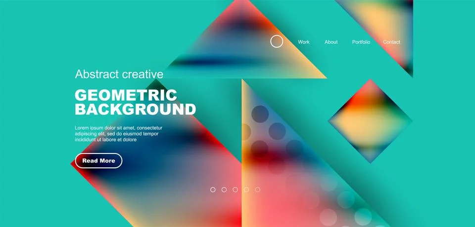 Geometric elements - squares and triangles composition background. Stock-Illustration