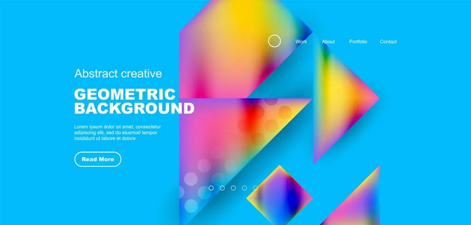 Geometric elements - squares and triangles composition background. Illustrazione stock