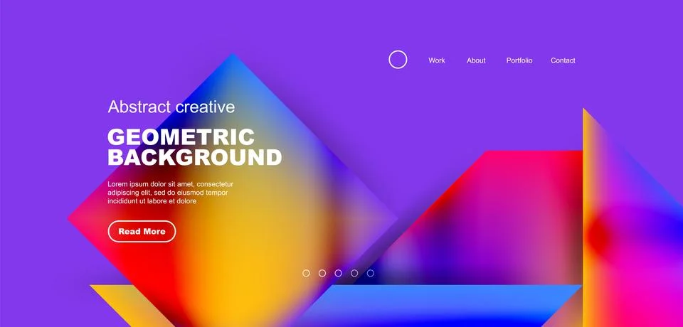 Geometric elements - squares and triangles composition background. Illustrazione stock