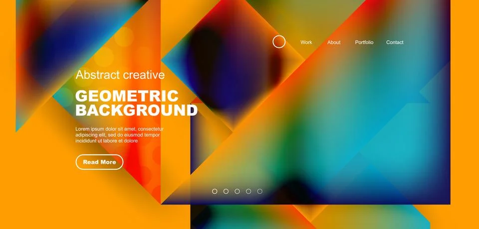 Geometric elements - squares and triangles composition background. Stock Illustration