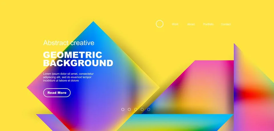 Geometric elements - squares and triangles composition background. Stock Illustration