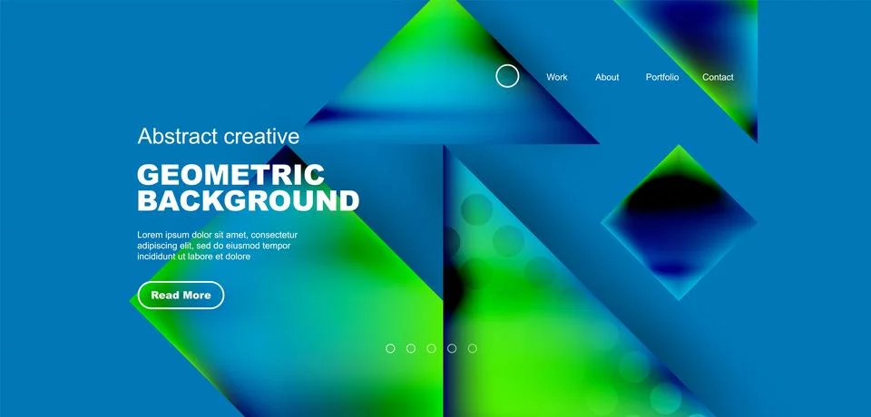Geometric elements - squares and triangles composition background. Illustrazione stock