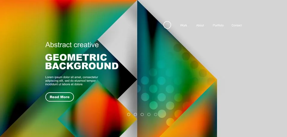 Geometric elements - squares and triangles composition background. Stock Illustration