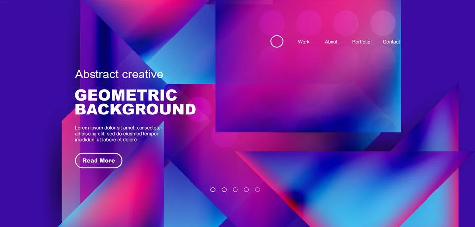 Geometric elements - squares and triangles composition background. Illustrazione stock