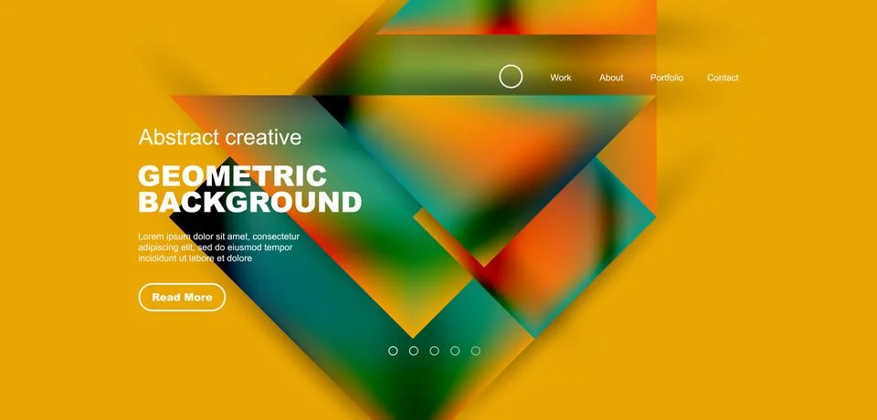 Geometric elements - squares and triangles composition background. Stock Illustration