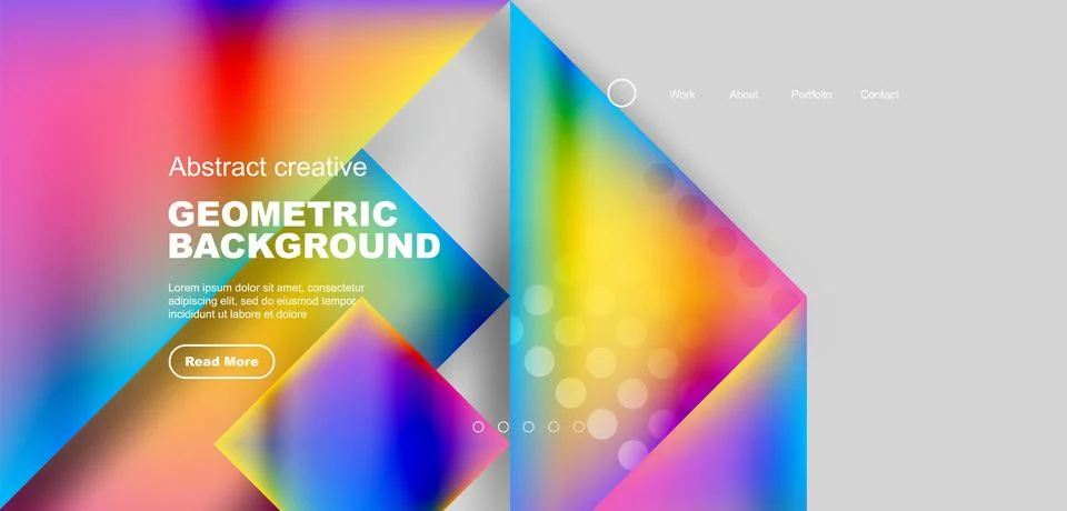 Geometric elements - squares and triangles composition background. Stockillustratie