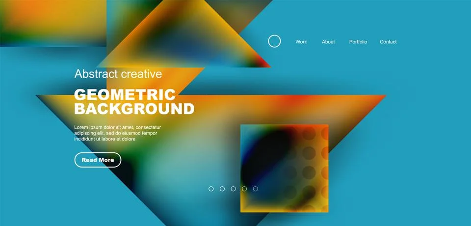 Geometric elements - squares and triangles composition background. Stockillustratie