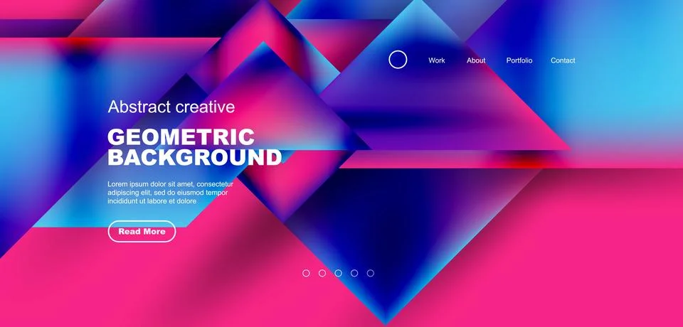 Geometric elements - squares and triangles composition background. Stock Illustration