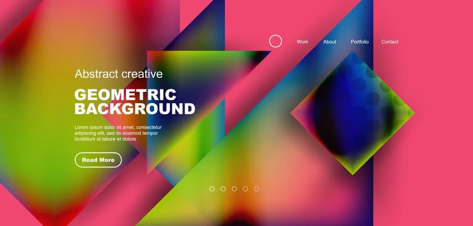 Geometric elements - squares and triangles composition background. Stock Illustration