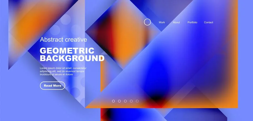 Geometric elements - squares and triangles composition background. Stock Illustration