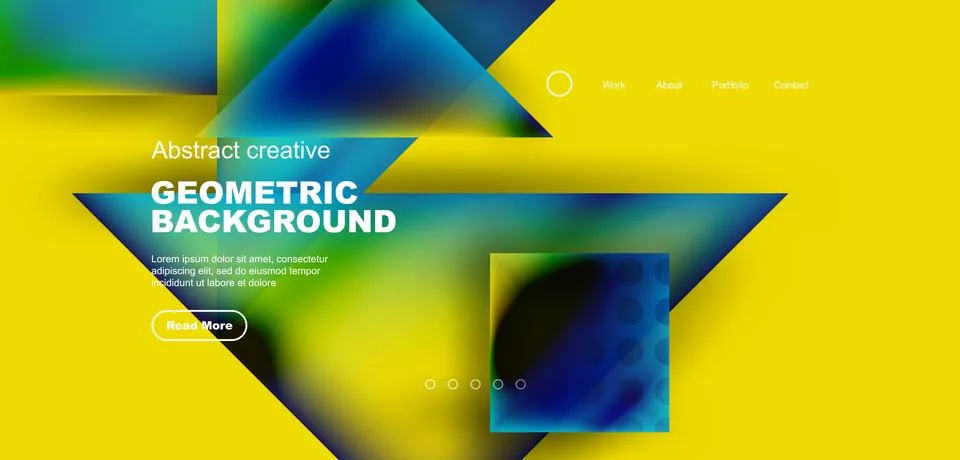 Geometric elements - squares and triangles composition background. 库存插图