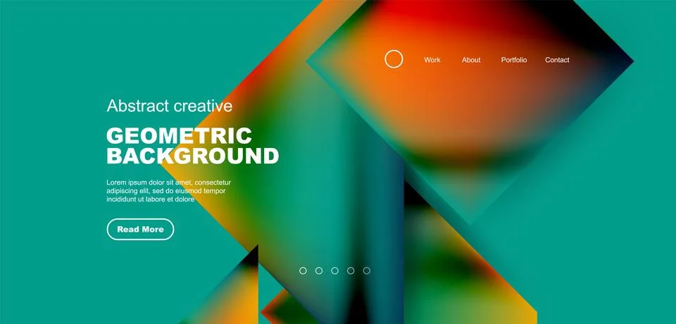 Geometric elements - squares and triangles composition background. Stockillustratie