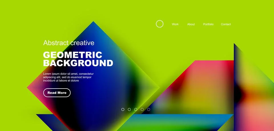 Geometric elements - squares and triangles composition background. Stock Illustration