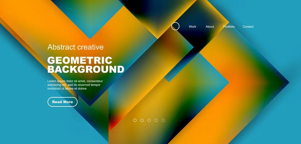 Geometric elements - squares and triangles composition background. Stockillustratie