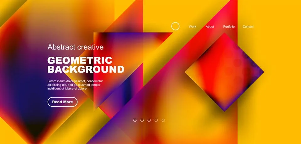 Geometric elements - squares and triangles composition background. Stockillustratie