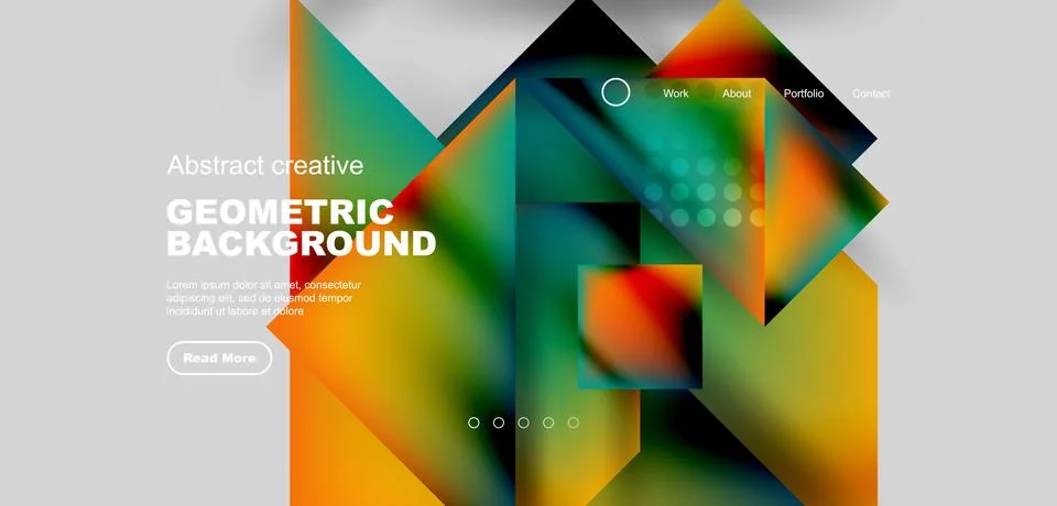 Geometric elements - squares and triangles composition background. Stock Illustration