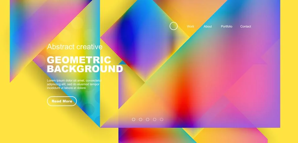 Geometric elements - squares and triangles composition background. Stock Illustration