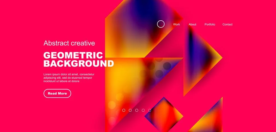 Geometric elements - squares and triangles composition background. Stock Illustration