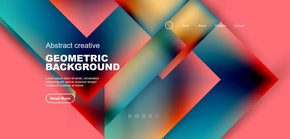 Geometric elements - squares and triangles composition background. Stock Illustration