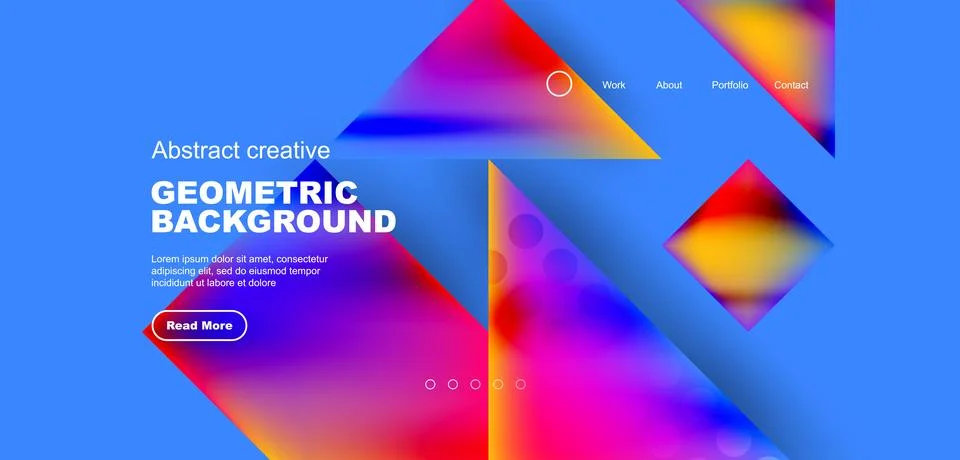 Geometric elements - squares and triangles composition background. Stock Illustration