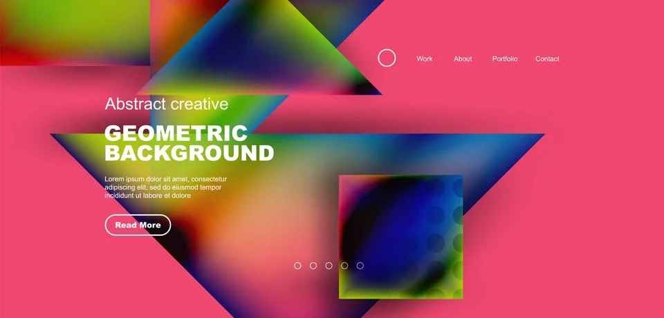 Geometric elements - squares and triangles composition background. Stock Illustration