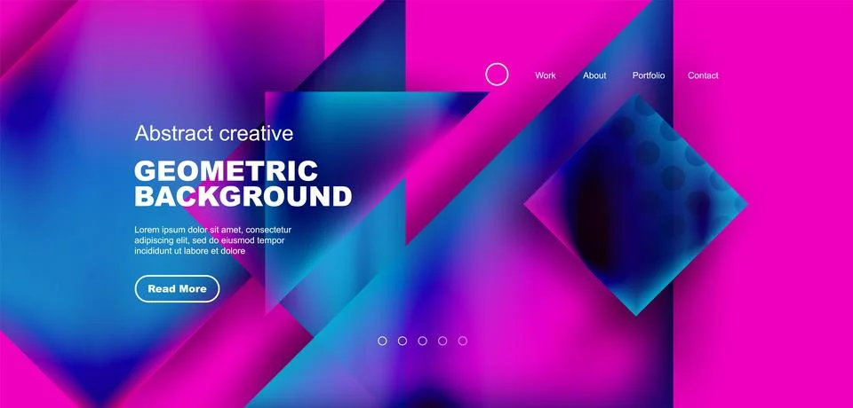 Geometric elements - squares and triangles composition background. Illustrazione stock