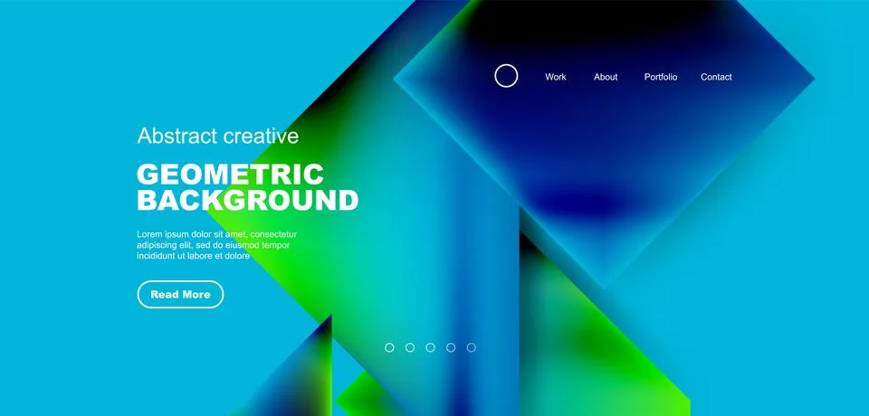 Geometric elements - squares and triangles composition background. Stock Illustration