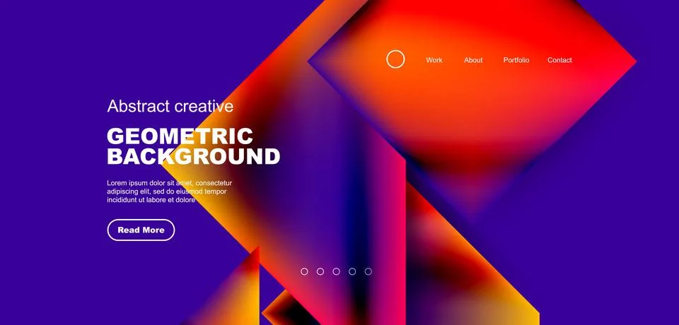 Geometric elements - squares and triangles composition background. Stock Illustration