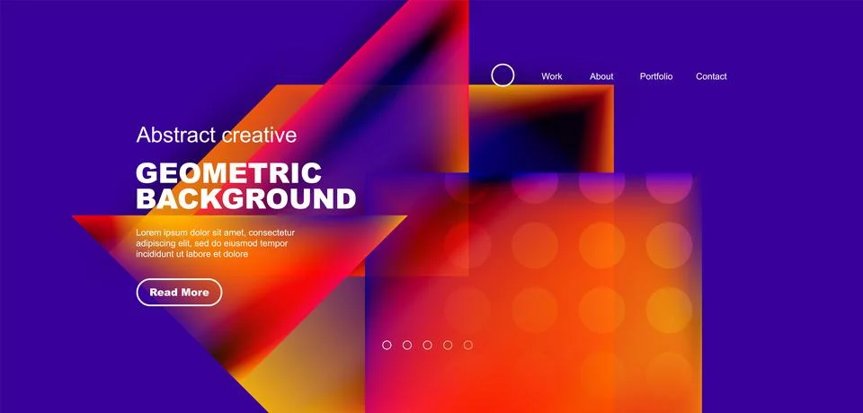 Geometric elements - squares and triangles composition background. Stock Illustration