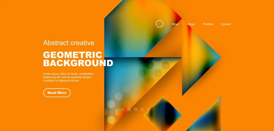 Geometric elements - squares and triangles composition background. Stock Illustration