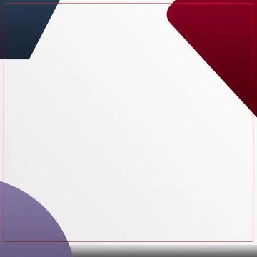 Geometric Empty Frame With Modern Color Shapes On White Background Template Stock Illustration