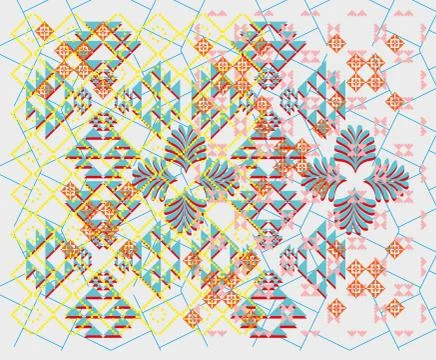 Geometric ethnic design vector art Ilustración de archivo