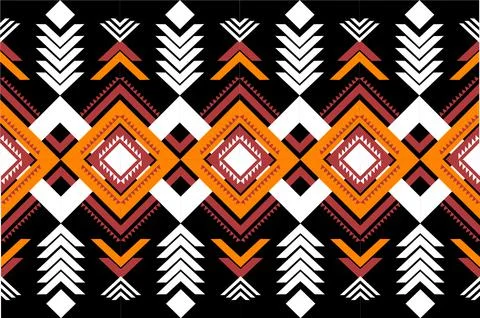 Geometric ethnic natural seamless pattern vector Stock Illustration