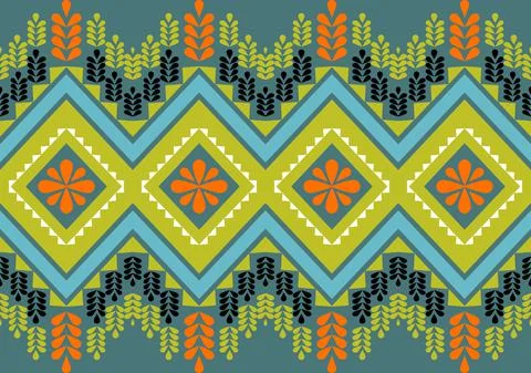 Geometric ethnic natural seamless pattern vector Stock Illustration