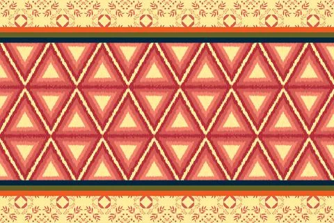 Geometric ethnic oriental pattern background. Stock Illustration