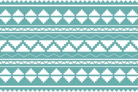 Geometric ethnic oriental seamless pattern traditional design for background. Stock Illustration