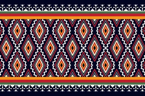 Geometric ethnic oriental seamless pattern traditional design for background. Stock Illustration