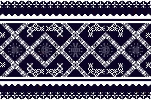 Geometric ethnic oriental seamless pattern traditional design for background. Stock Illustration
