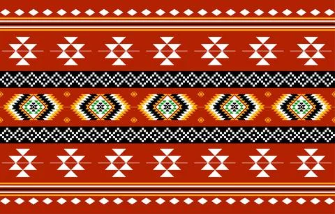 Geometric ethnic oriental seamless pattern traditional Design for background イラスト素材