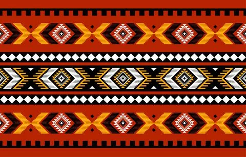 Geometric ethnic oriental seamless pattern traditional Design for background イラスト素材