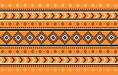 Geometric ethnic oriental seamless pattern traditional Design for background イラスト素材