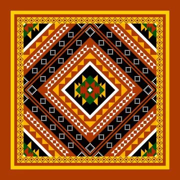 Geometric ethnic oriental seamless pattern Stock Illustration