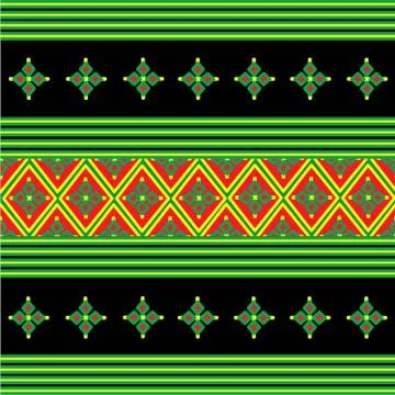 Geometric Ethnic pattern design for background or wallpaper. Stock Illustration